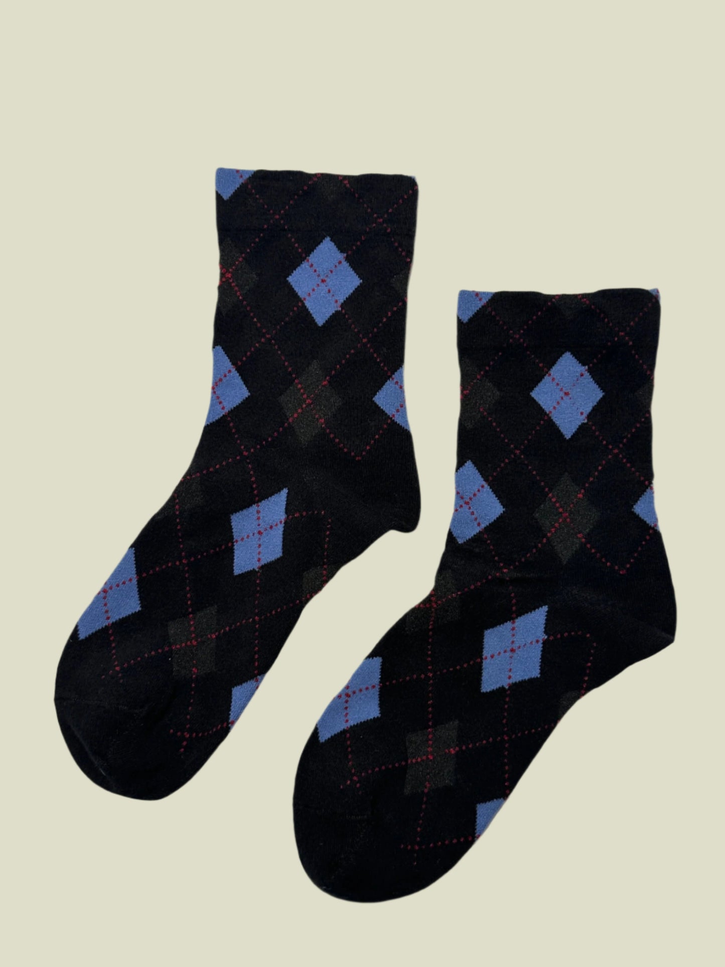 Argyle Pattern women's Crew Socks