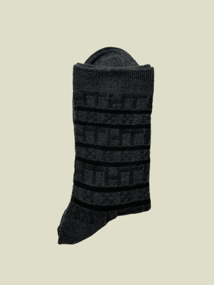 Geometric Pattern Unisex Combed Cotton Socks - Stylish & Durable