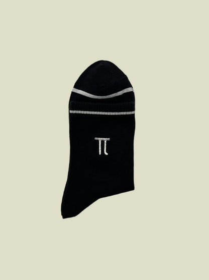 Pi Embroidery  Men's Cotton Crew Socks– Versatile for Every Day