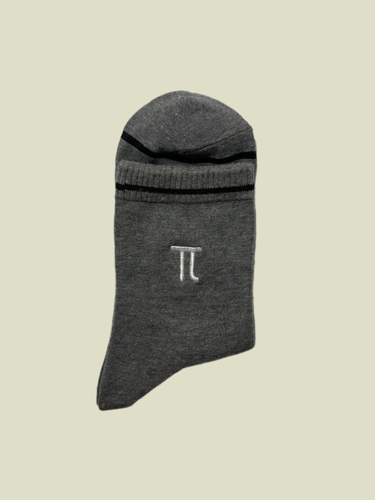 Pi Embroidery  Men's Cotton Crew Socks– Versatile for Every Day