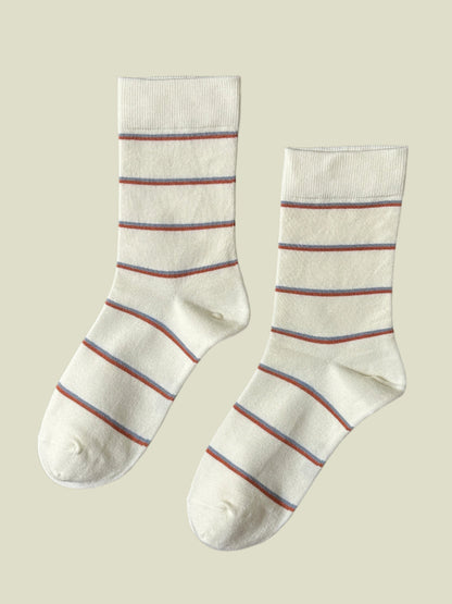 Retro Stripe Modal Women's Crew Socks