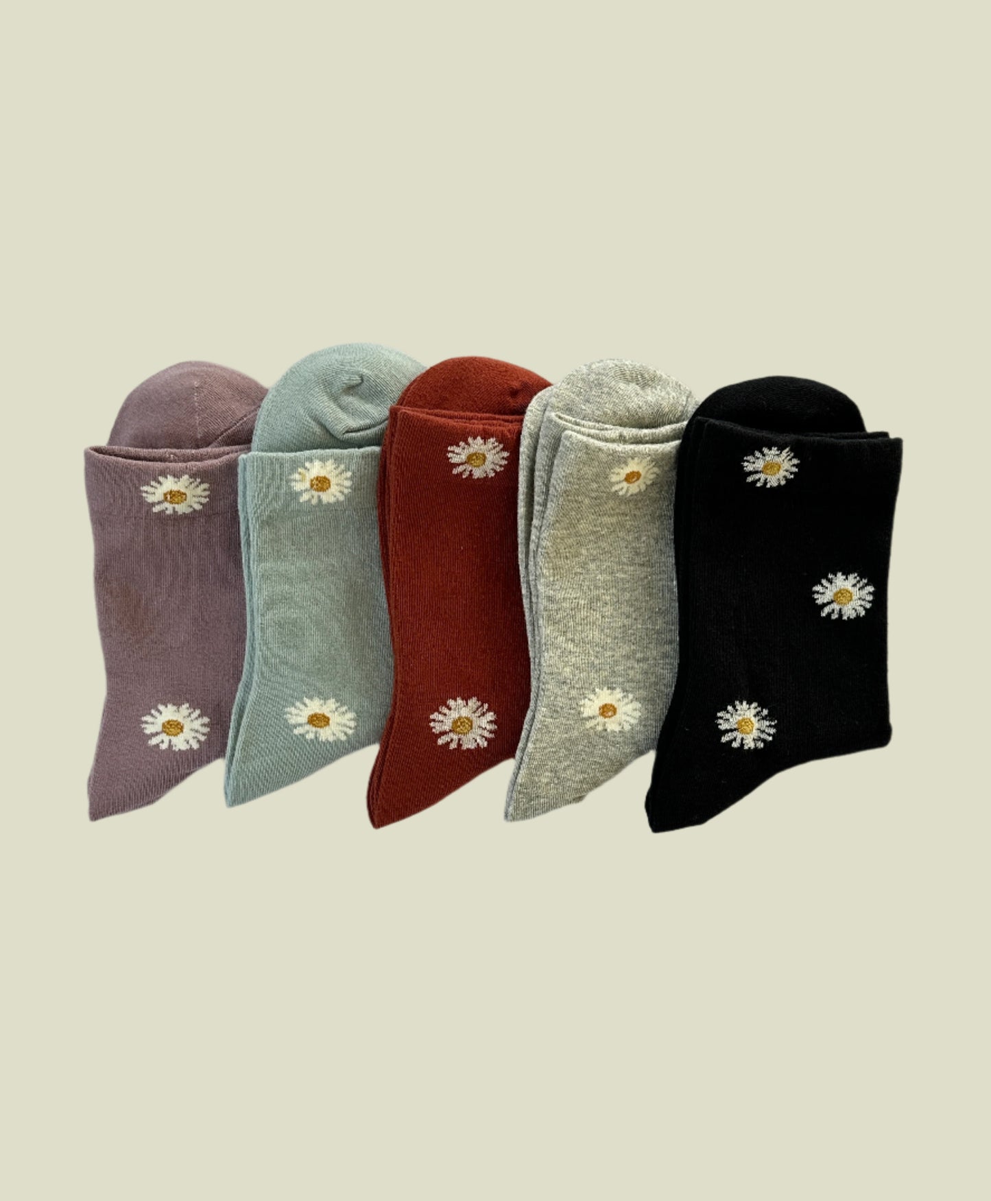 Sunny Daisy Socks Crew Women's Socks