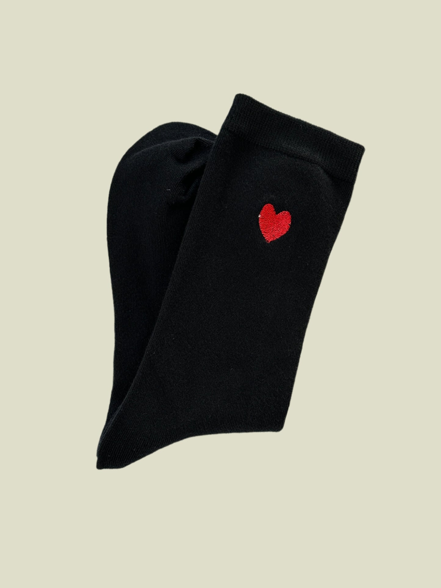 Love Stamp Women's Crew Socks - Black