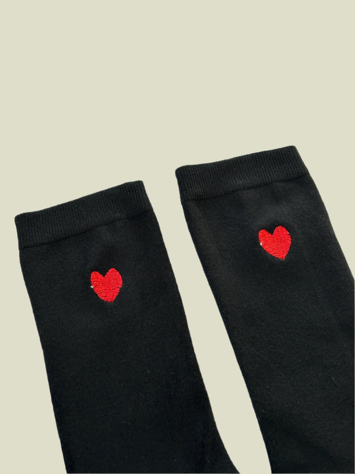 Love Stamp Women's Crew Socks - Black