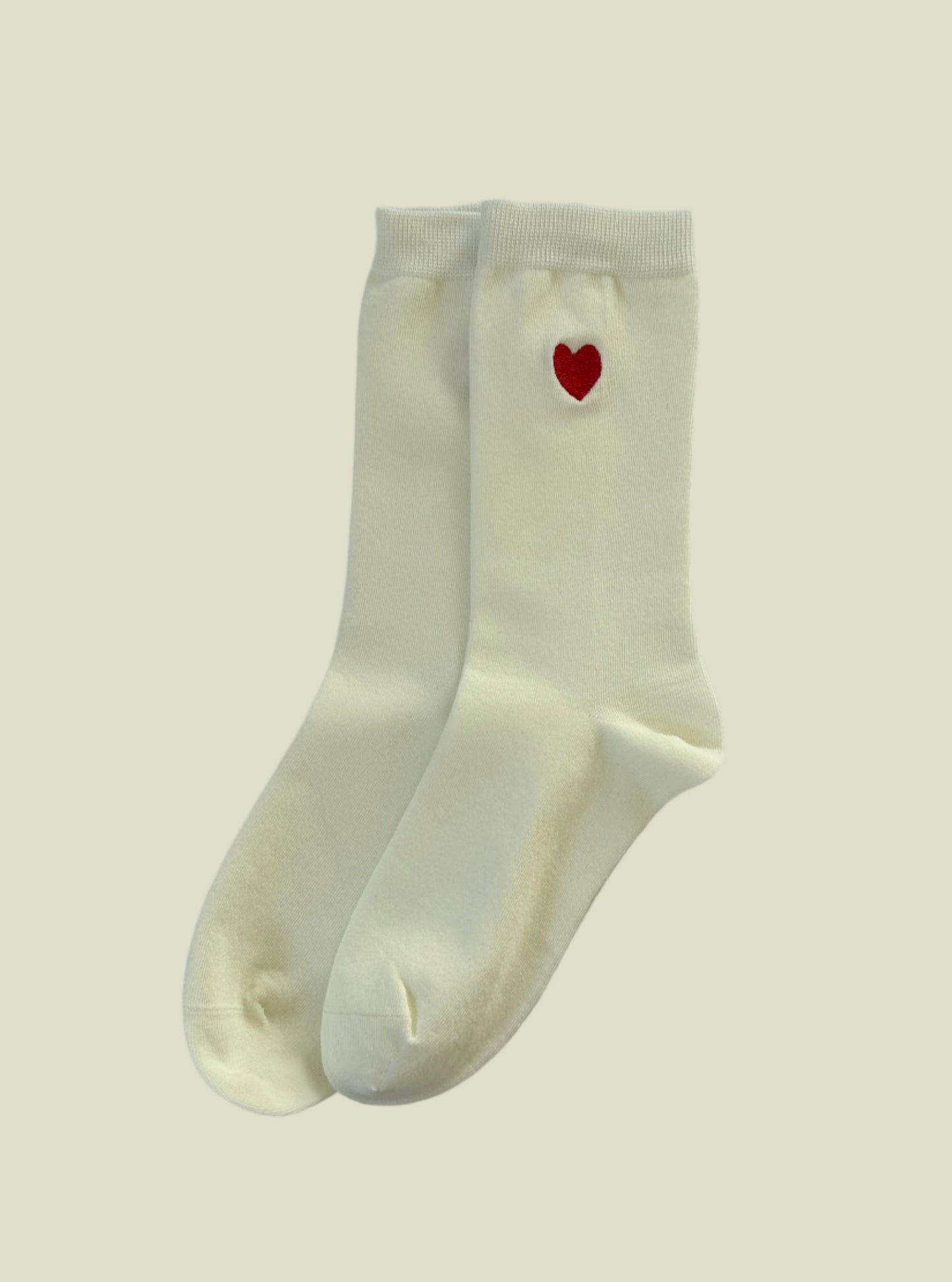 Love Stamp Women's Crew Socks - White