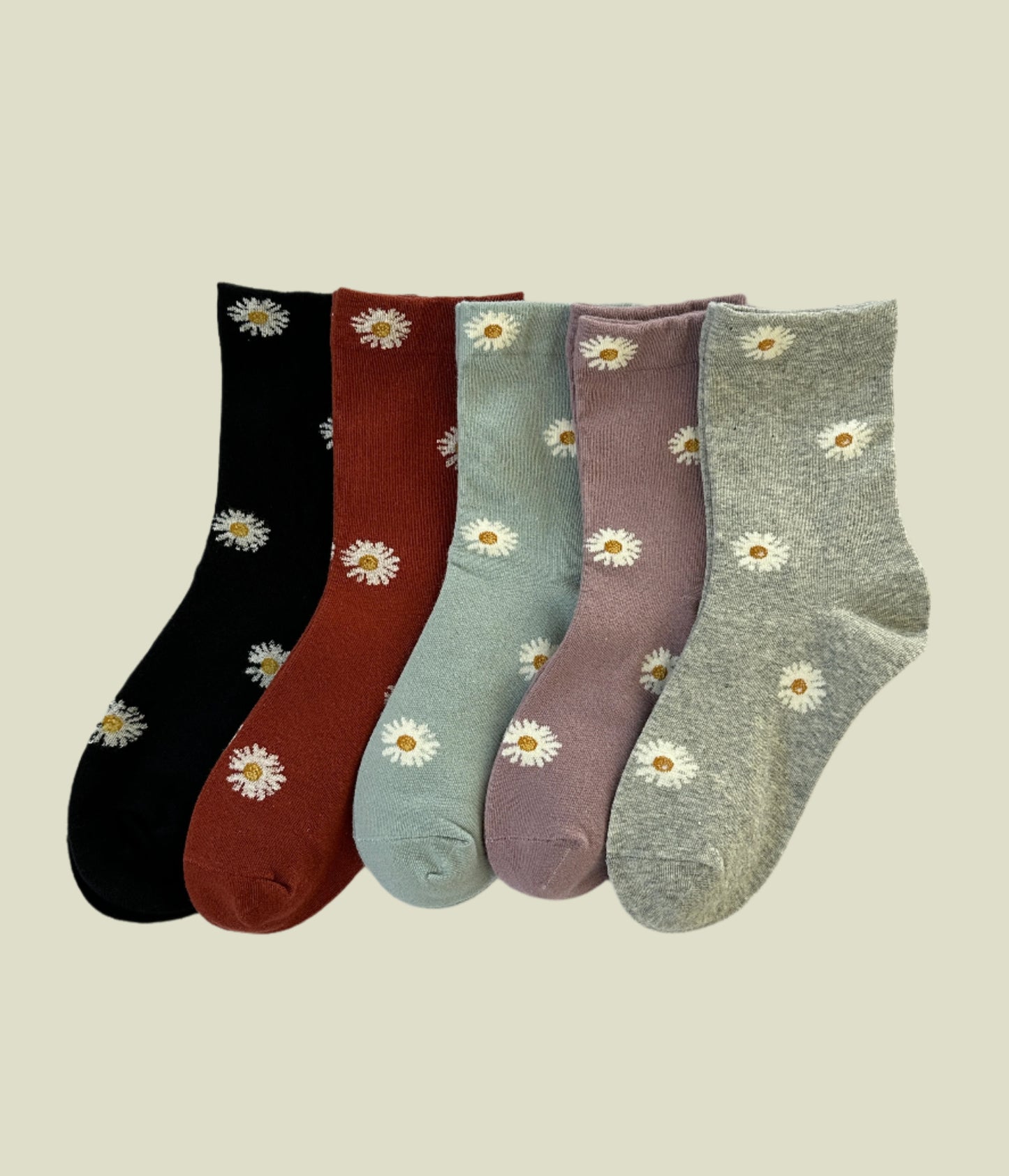 Sunny Daisy Socks Crew Women's Socks