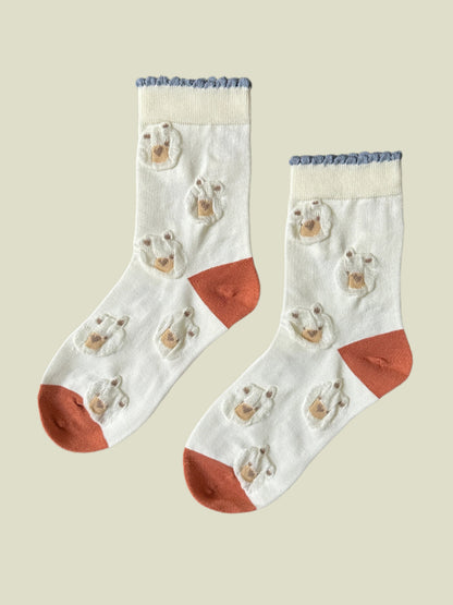 Follow the Bear Series Women's Modal Crew Socks